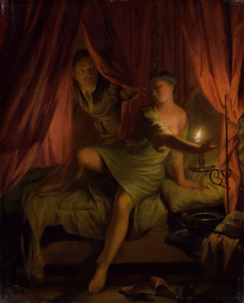 le roi Candaule demande à son garde Gyges de contempler sa femme nue le roi Candaule demande à son garde Gyges de contempler sa femme nue